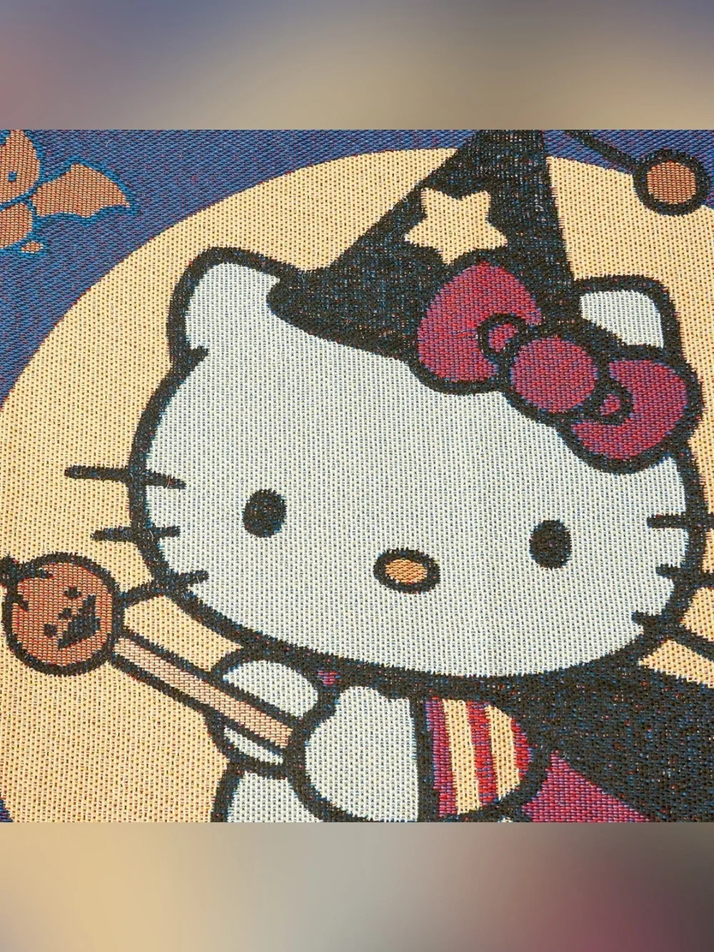 Sanrio Hello Kitty Halloween Throw Blanket - Purple, Black, Orange, Yellow